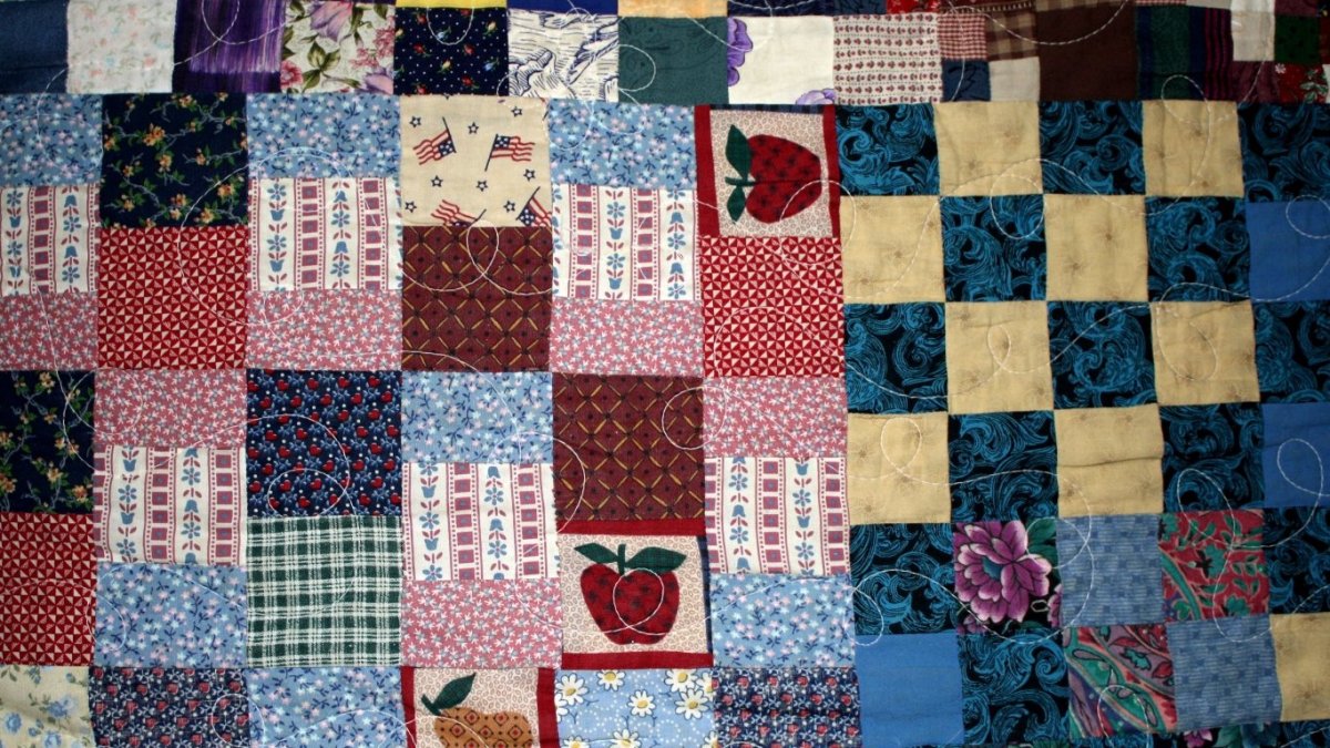 Плед на диван пэчворк