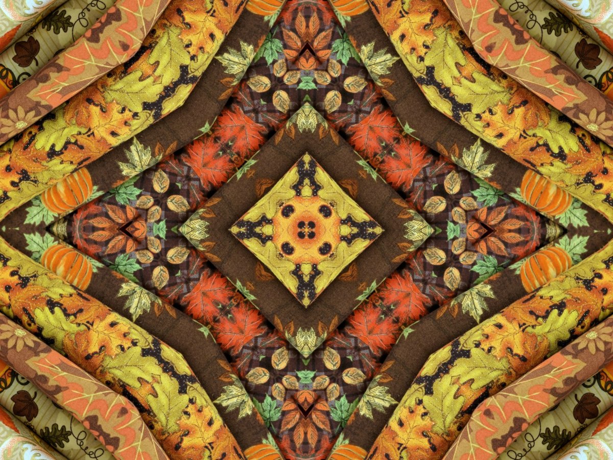 Одеяло из объемных квадратиков