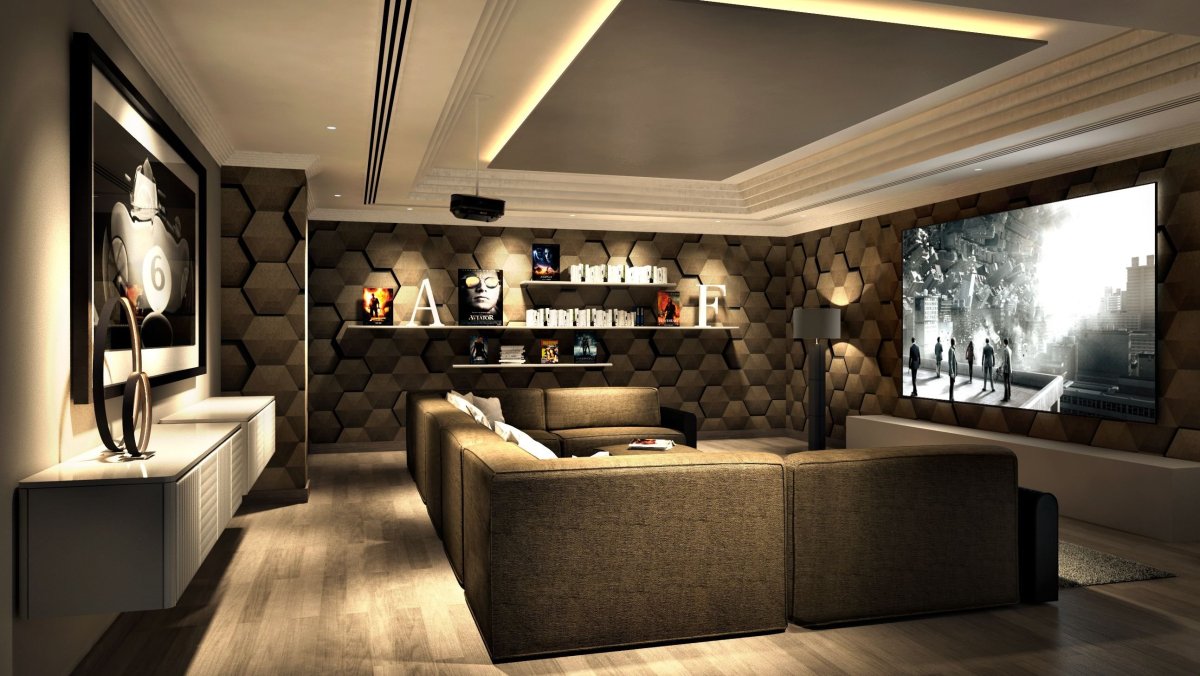 Гостиная с бильярдом