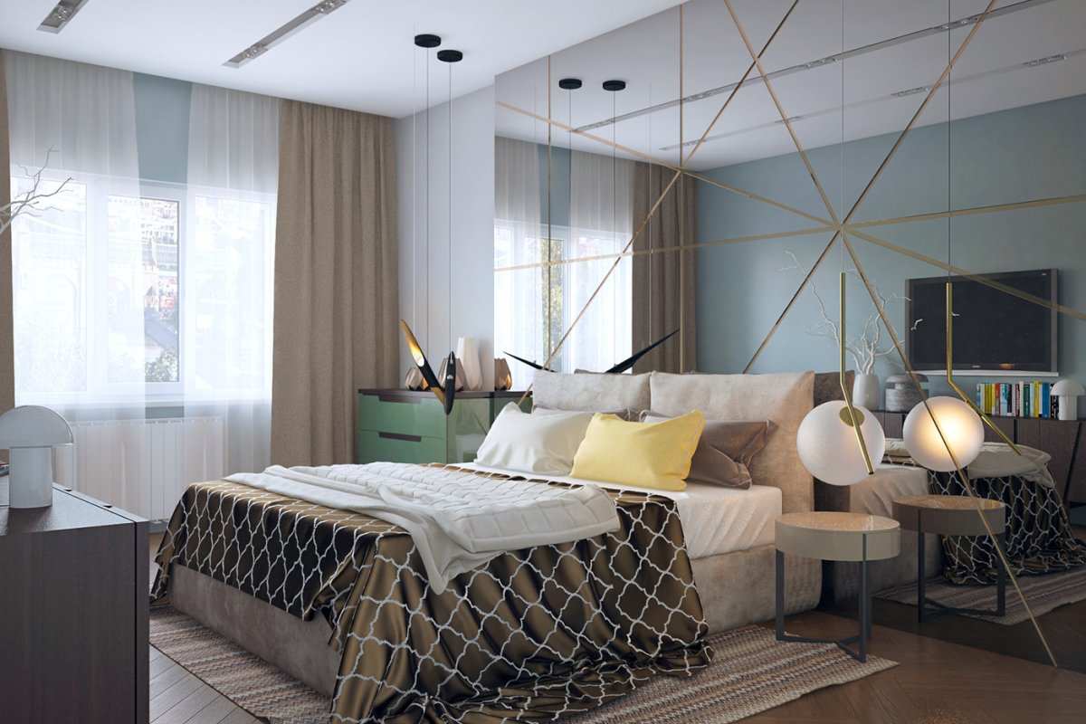 Зеркальные панели в интерьере