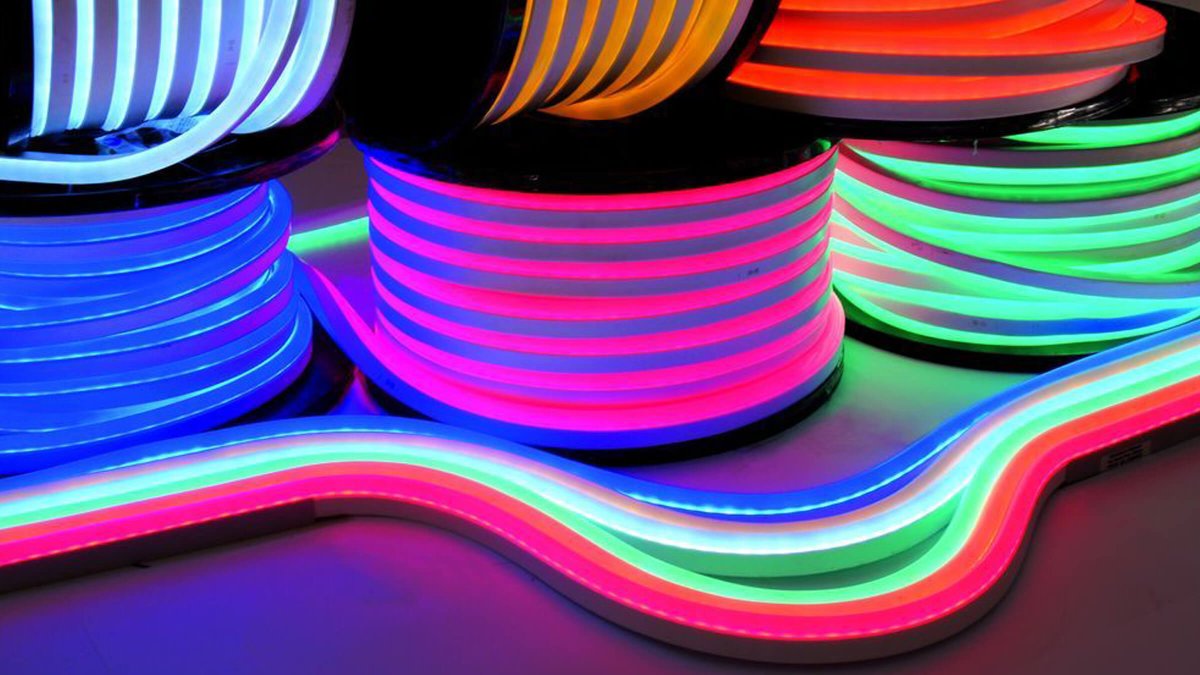 Лента "гибкий неон" GLS-5050-80-10-220-nl-ip67-RGB катушка 50м + RGB контролер