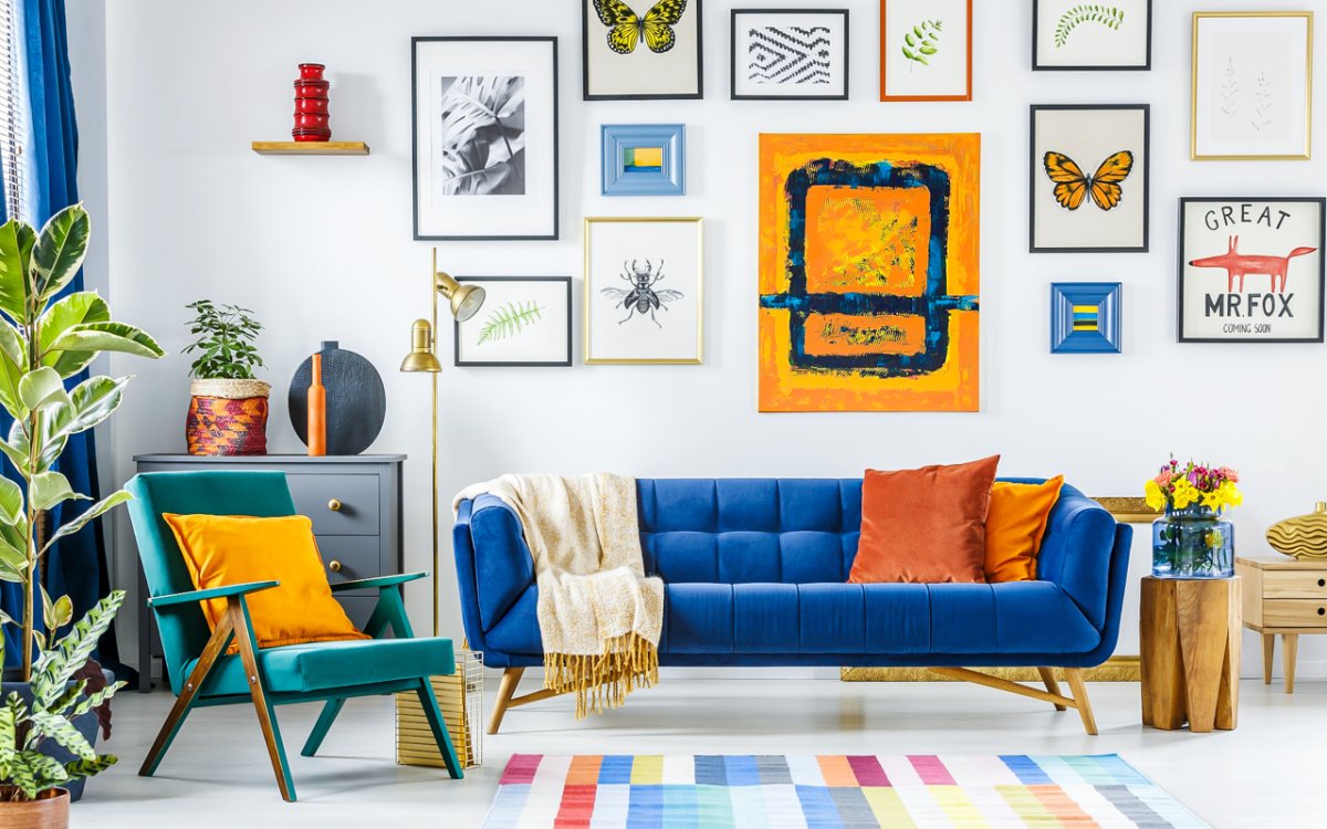 Кабинет в синих тонах