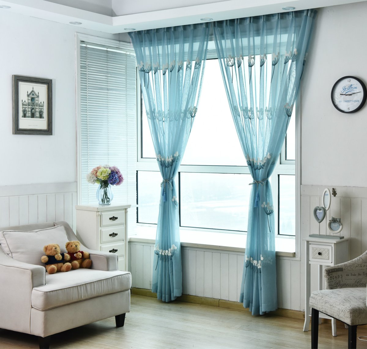 Тюль на французское окно