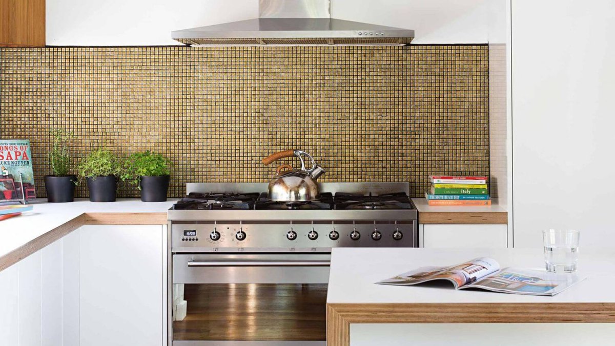 Плитка травертин Тоскана кухонный фартук