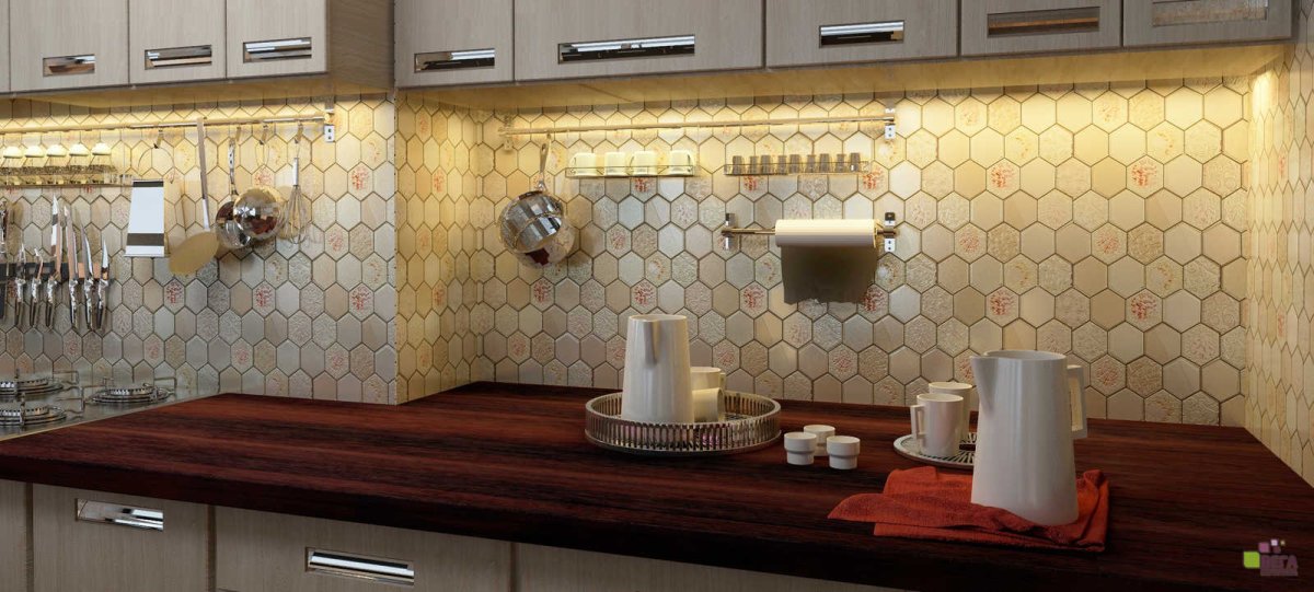 Стеновая панель для кухни Арабеска