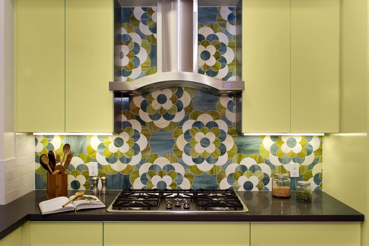 Кухонный фартук золотой