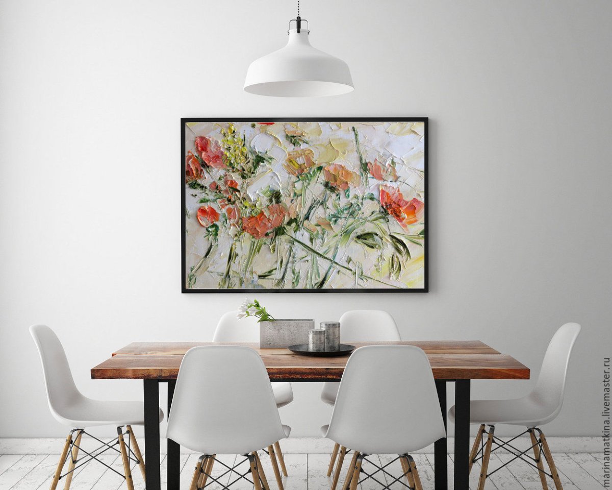 Интерьерная картина на кухню маслом