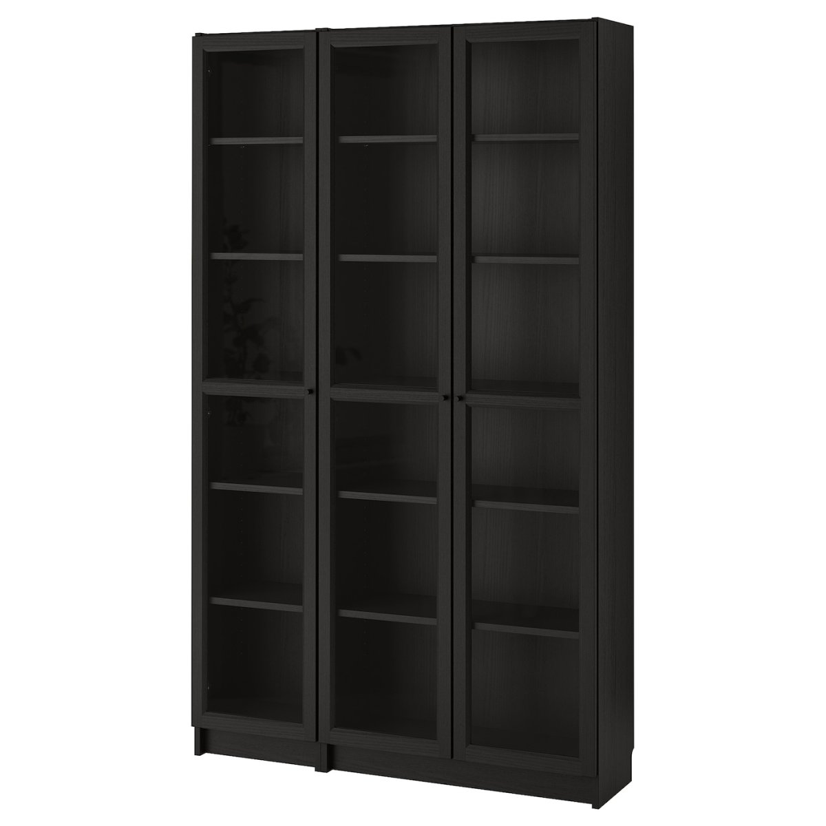 Билли шкаф книжный со стеклянными дверьми, темно-красный, 80x30x202 см