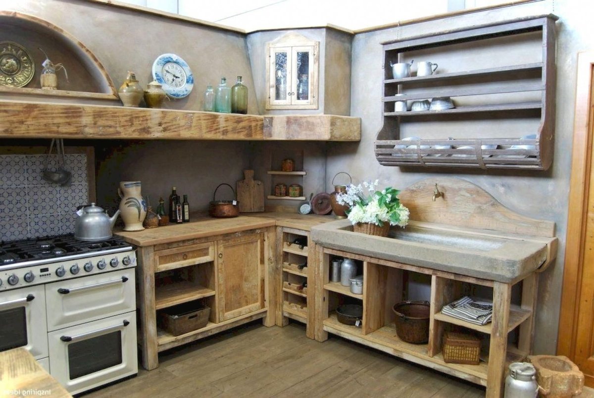 Кухонный гарнитур в рустикальном стиле