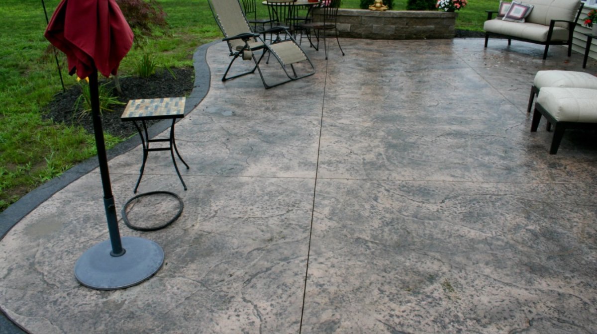 Патио печатный бетон