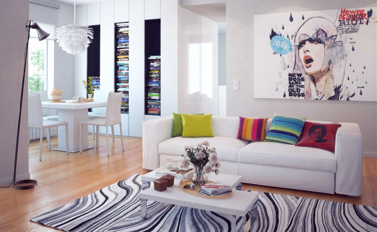 Акценты в интерьере гостиной