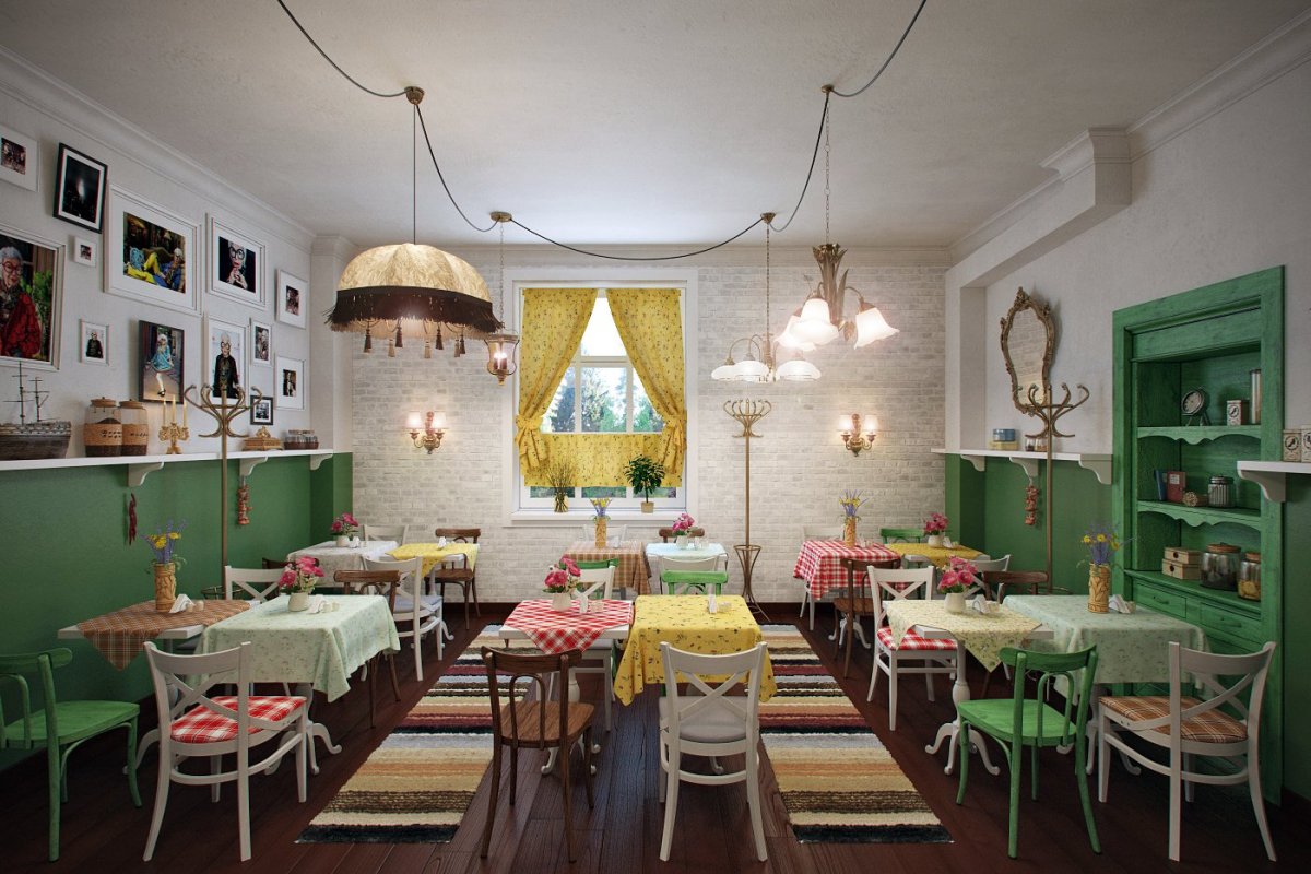 Кофейня в стиле Прованс