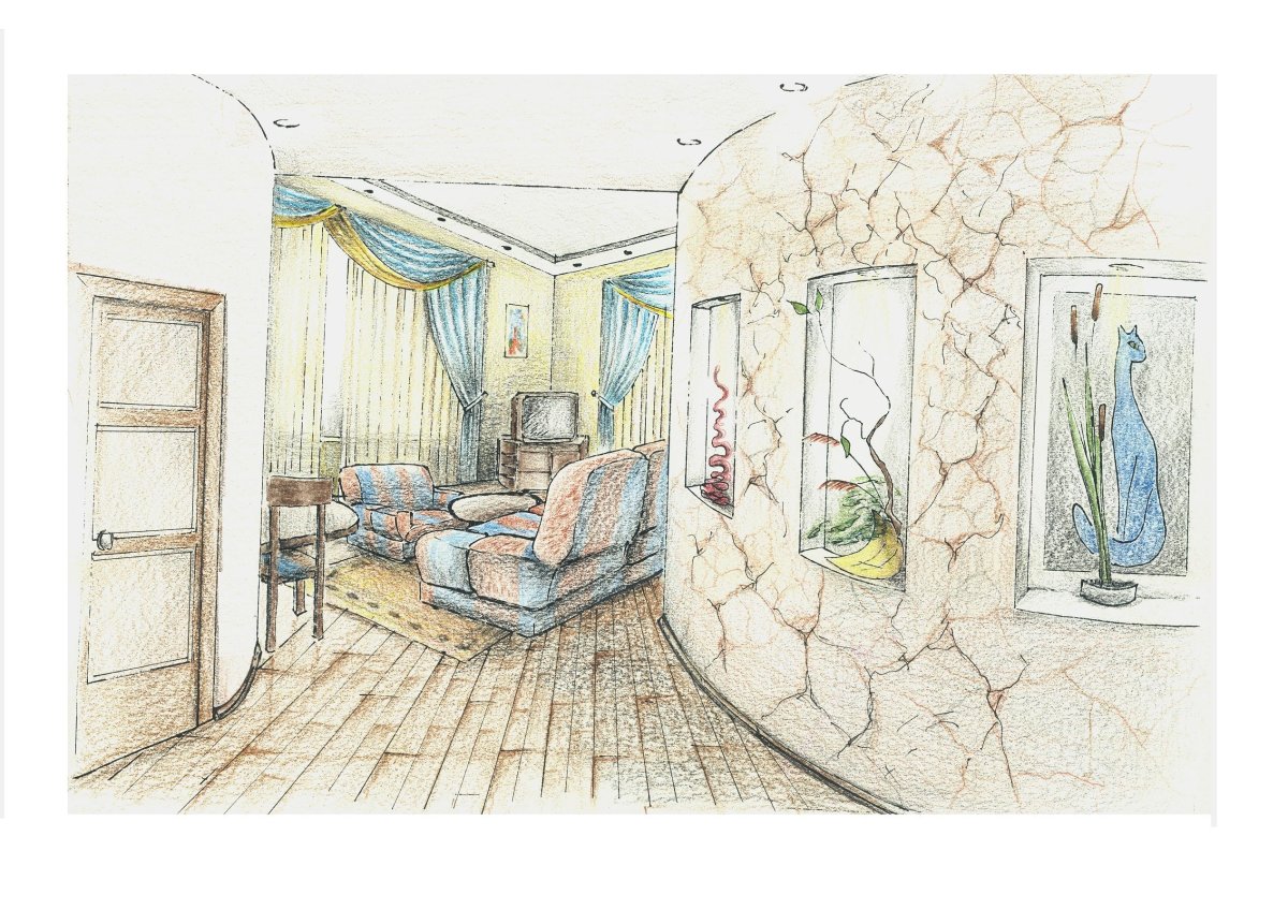 Пентхаус рисунок карандашом