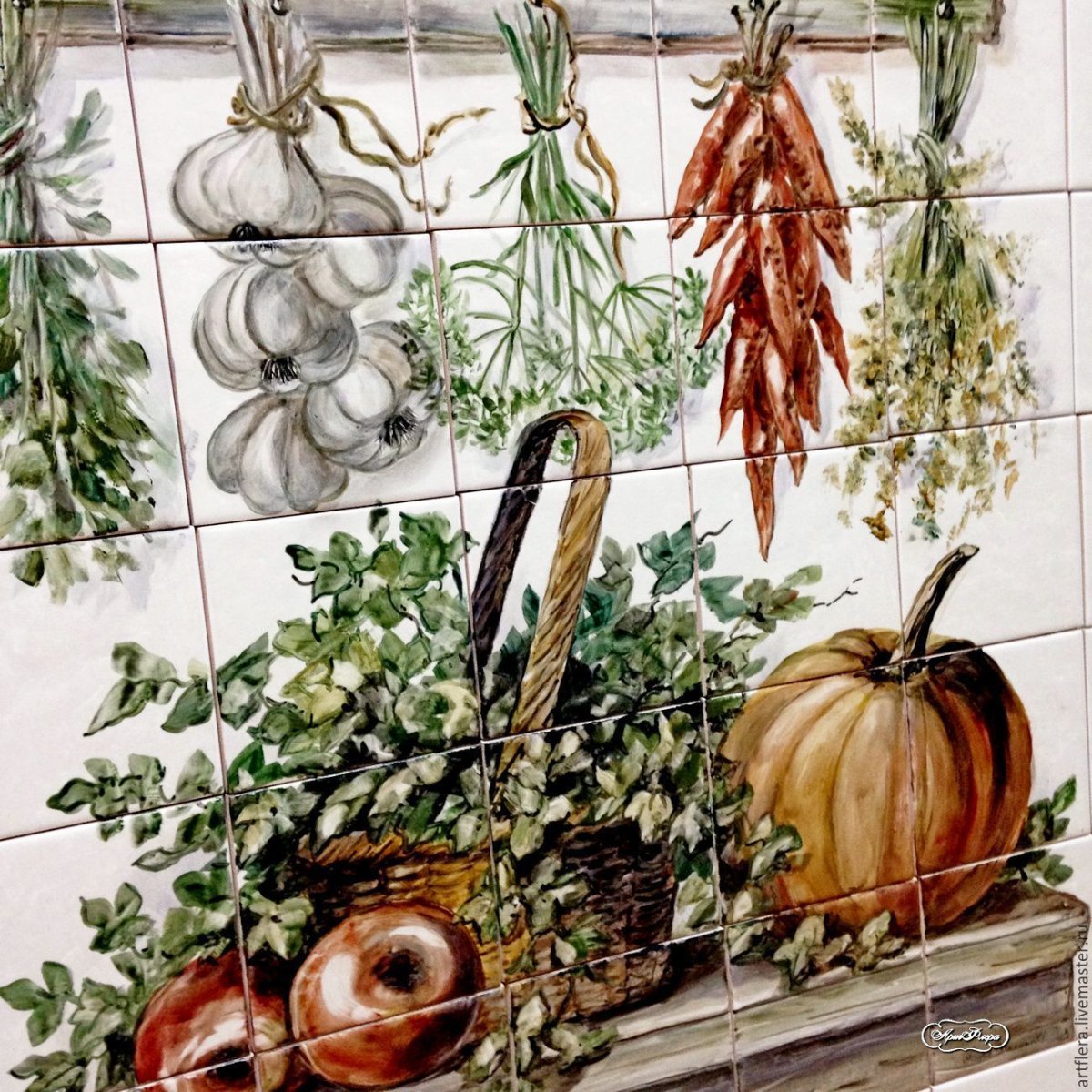 Керамическая плитка панно для кухни