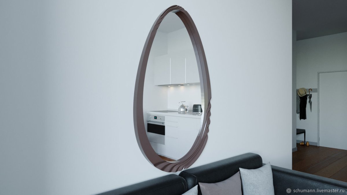 Цветное зеркало в интерьере