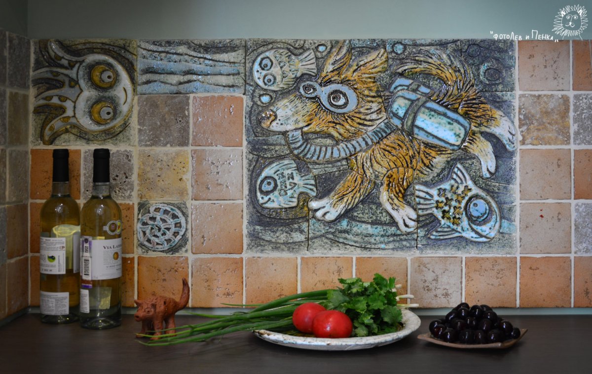 Панно из соленого теста на кухню