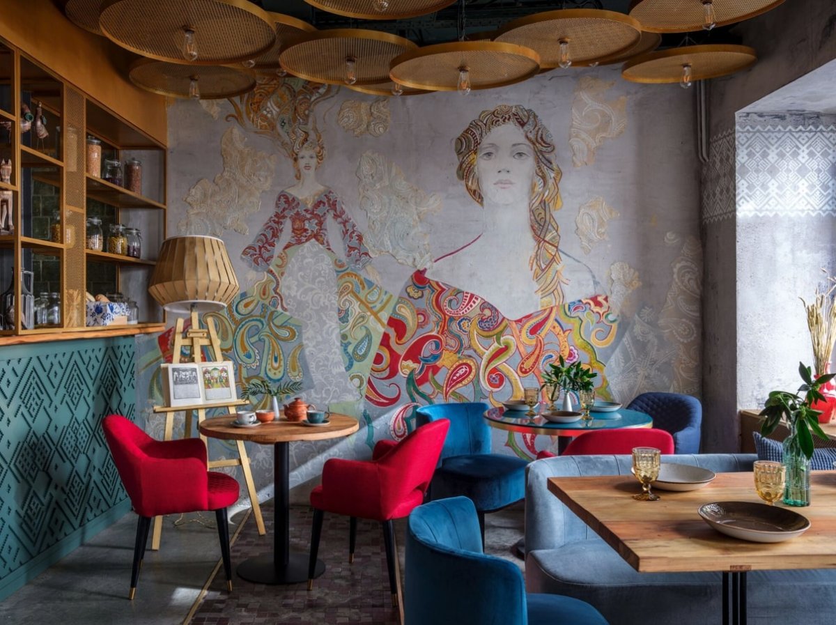 Декор в интерьере ресторана