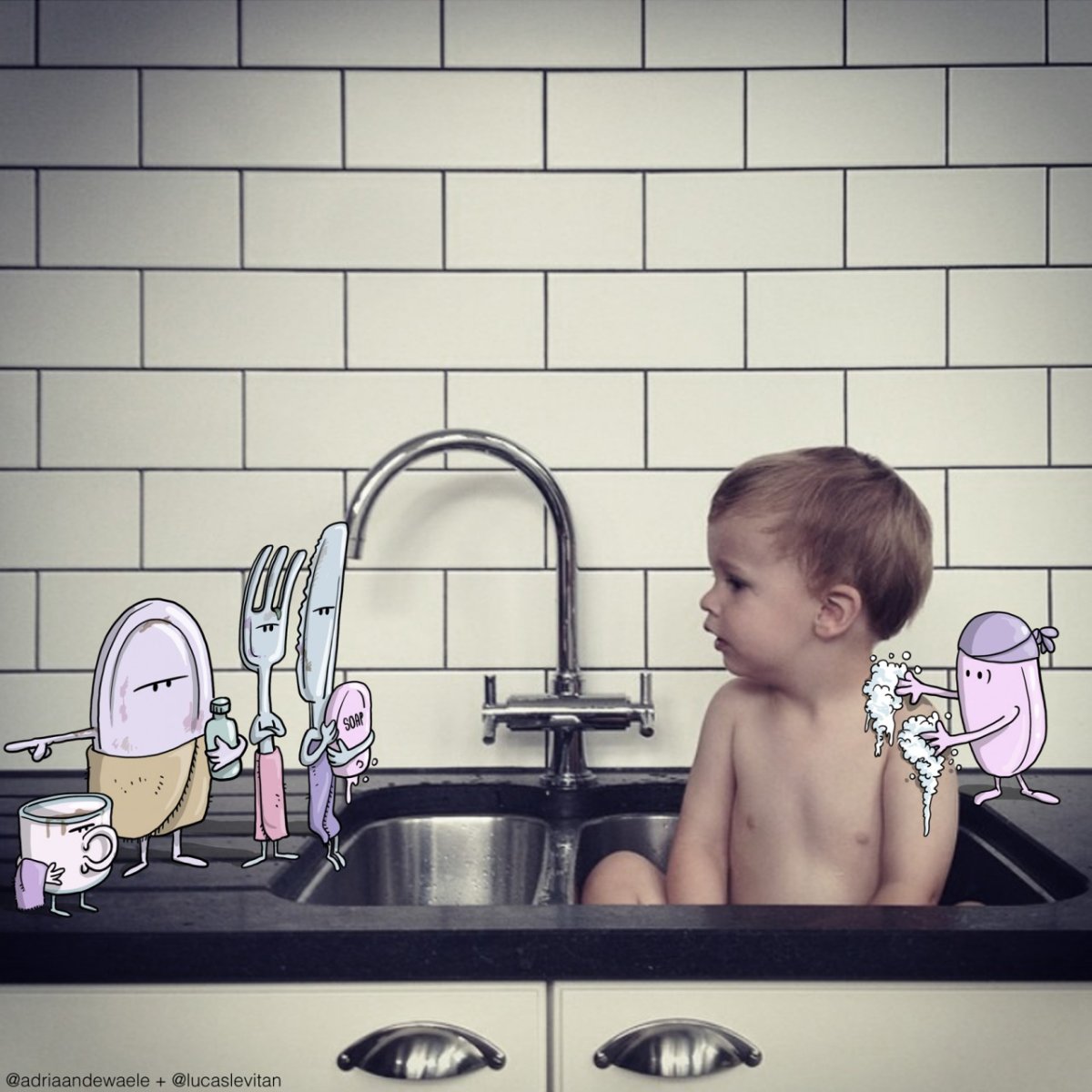 Креативные рисунки для селфи