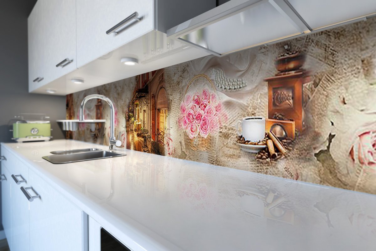 Скинали для кухни акварель