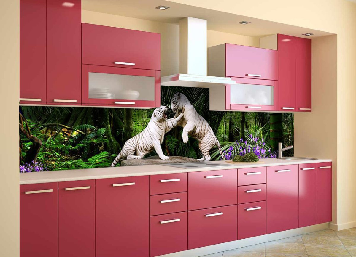 Фартук для кухни трава