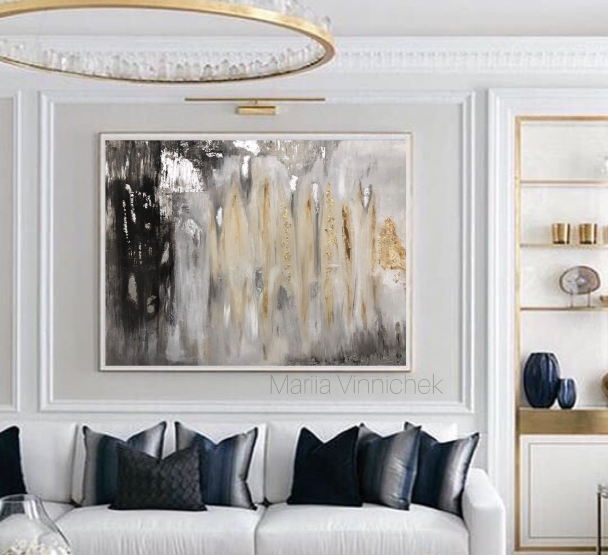 Золотые стены в интерьере