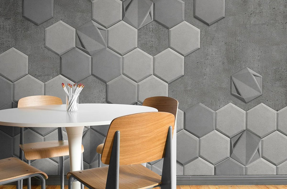 Гипсовые стеновые панели соты Hexagon