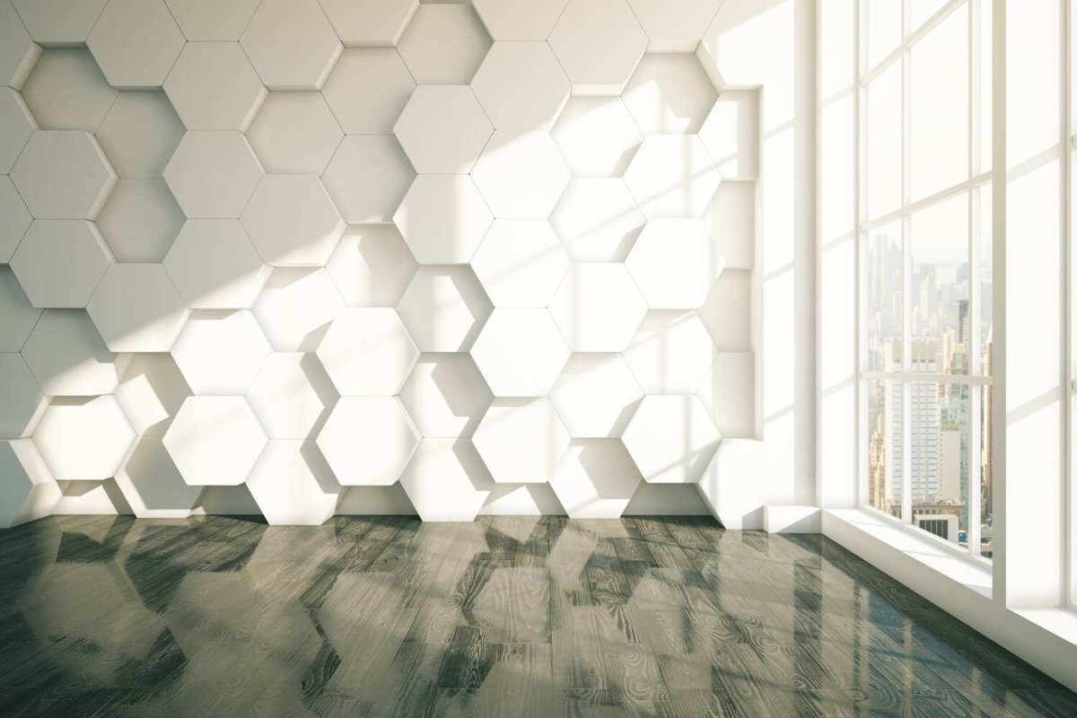 Пчелиные соты в интерьере пола