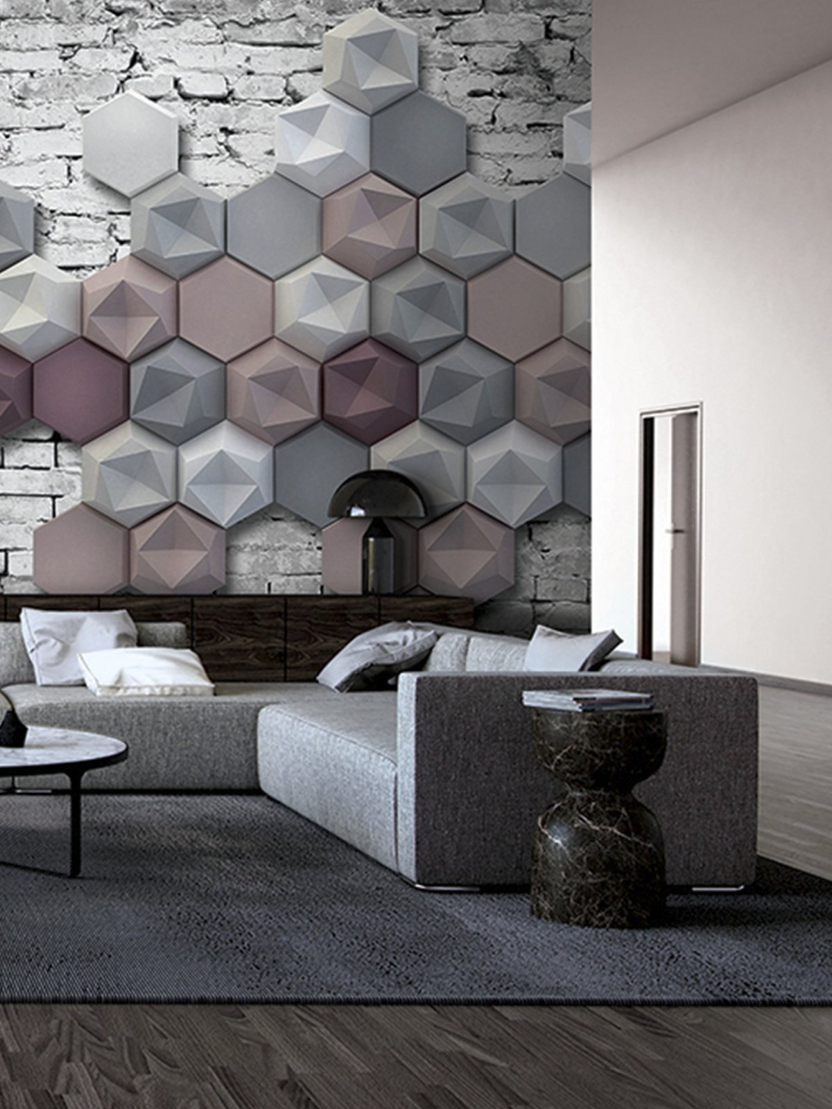 Соты на стене декор