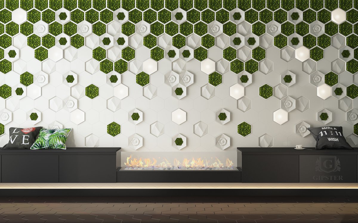 3д панели с мхом