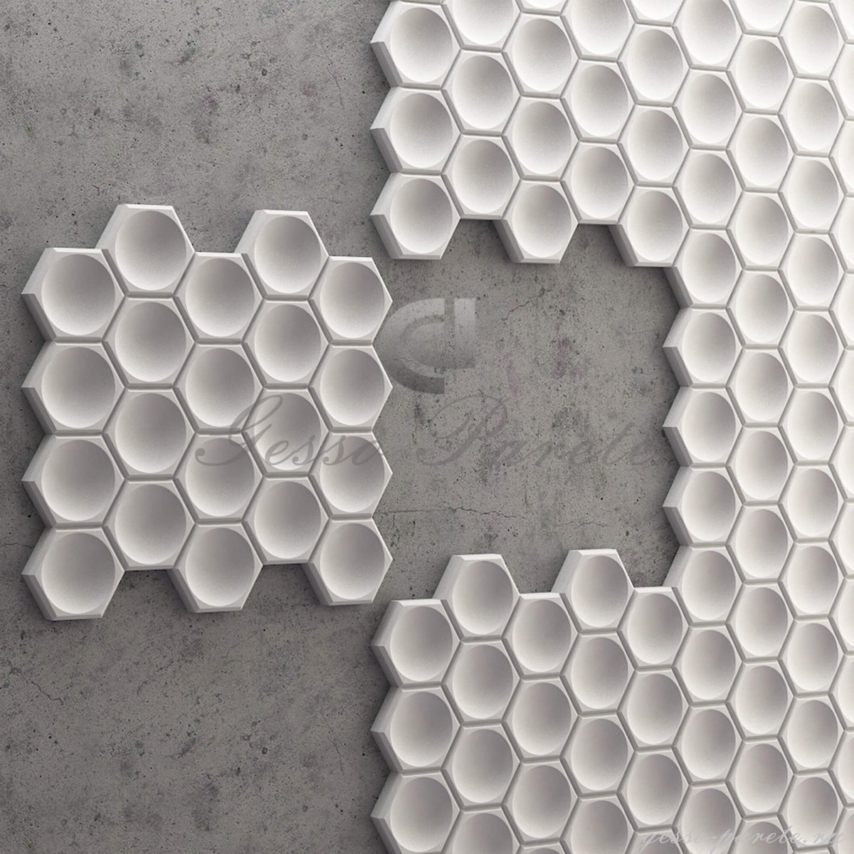 3д панели 500х500 Гексагон