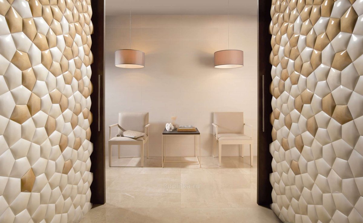 Объёмная плитка на стену