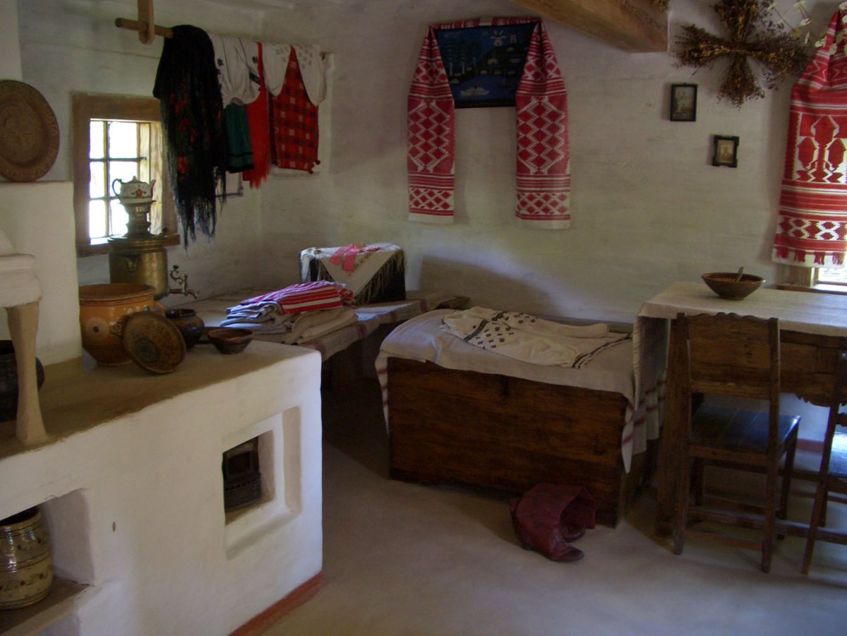 Интерьер украинской хаты Юрты