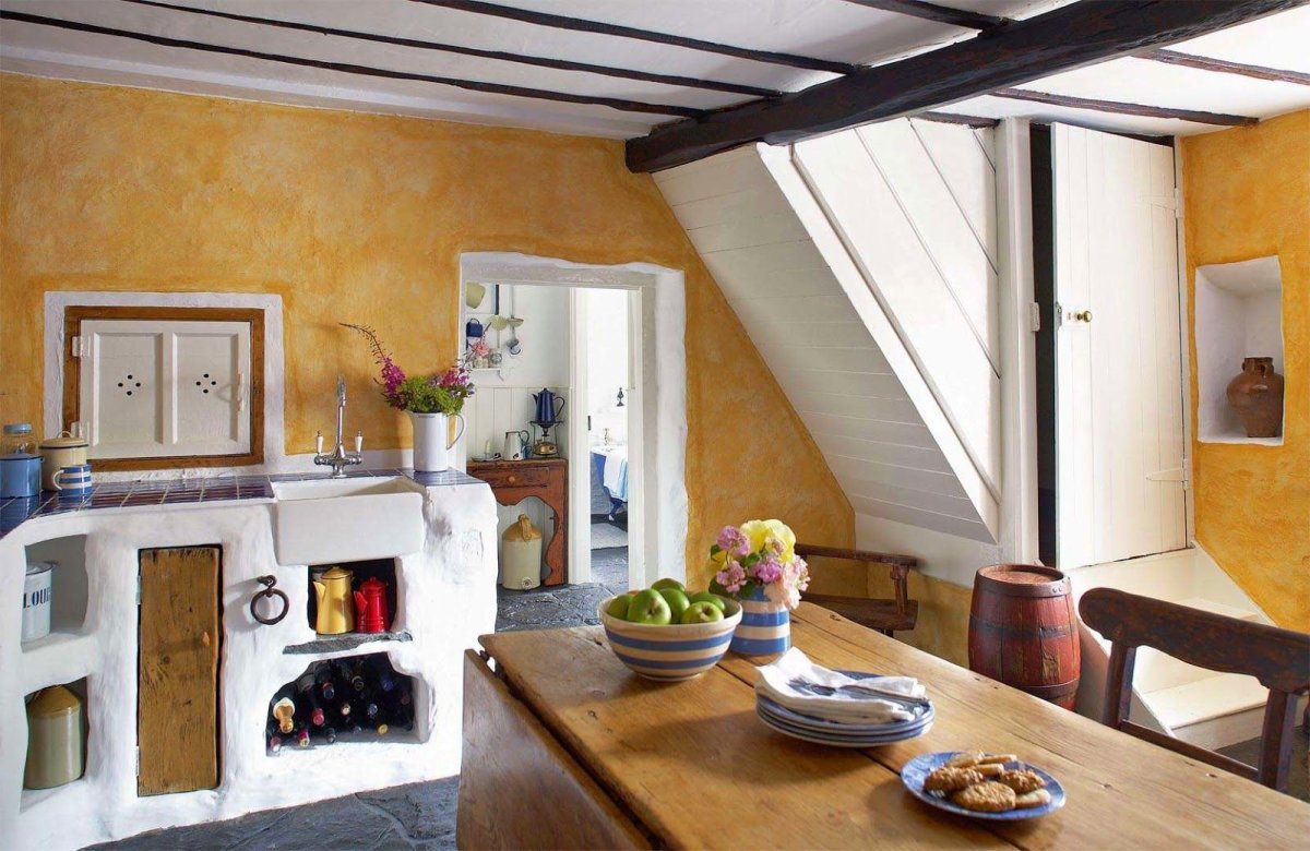 Стены в стиле мазанки