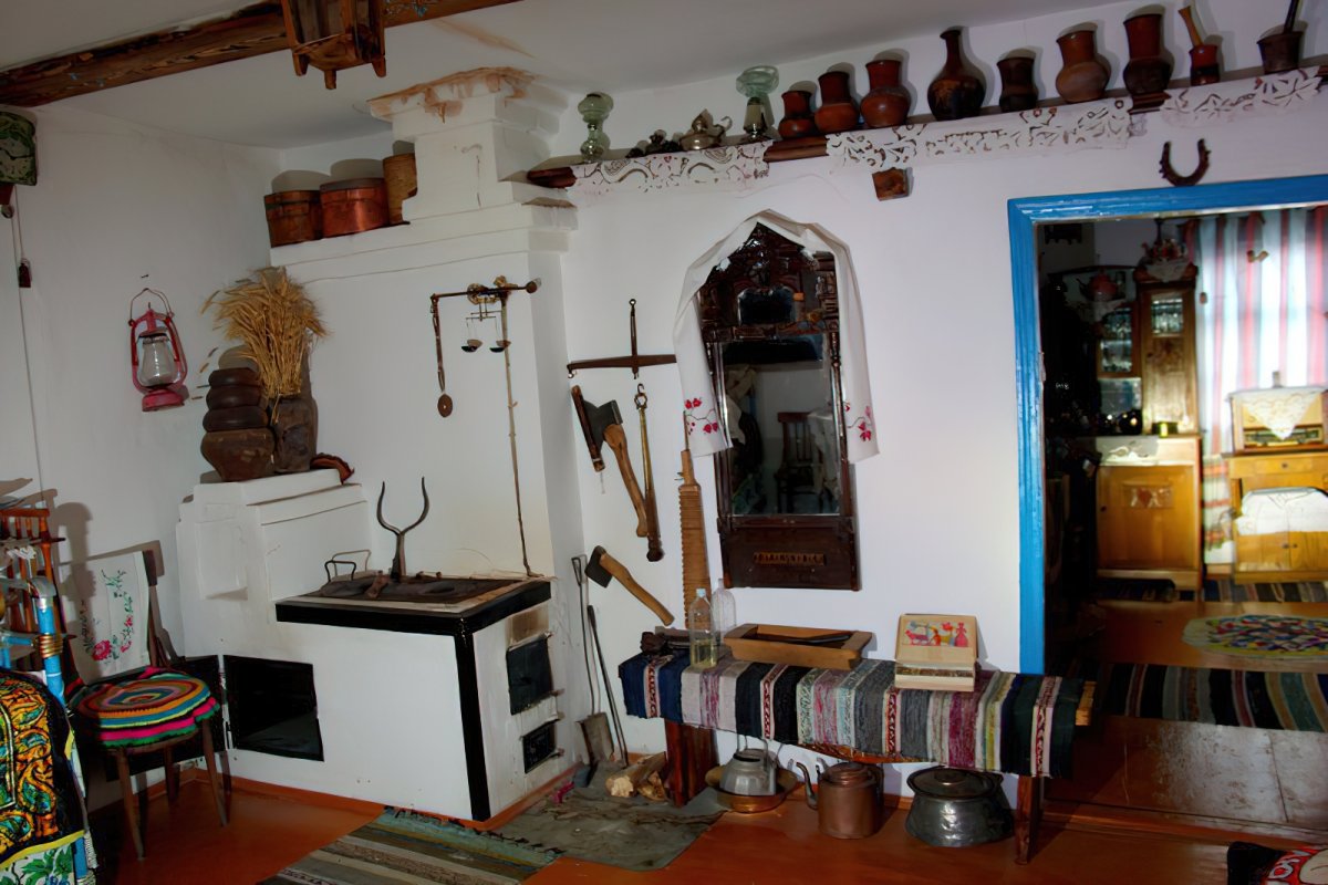 Украинские хаты-мазанки внутри