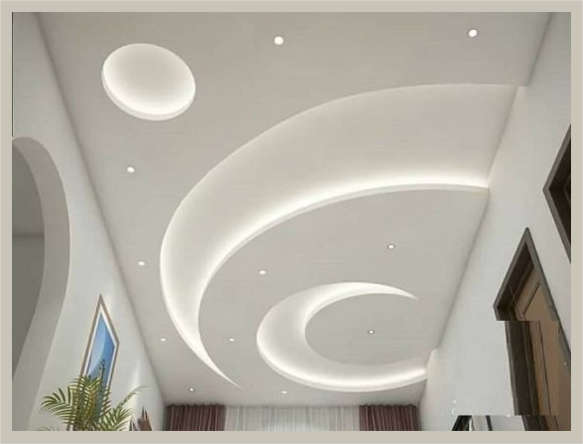 Потолок из гипсокартона необычной формы