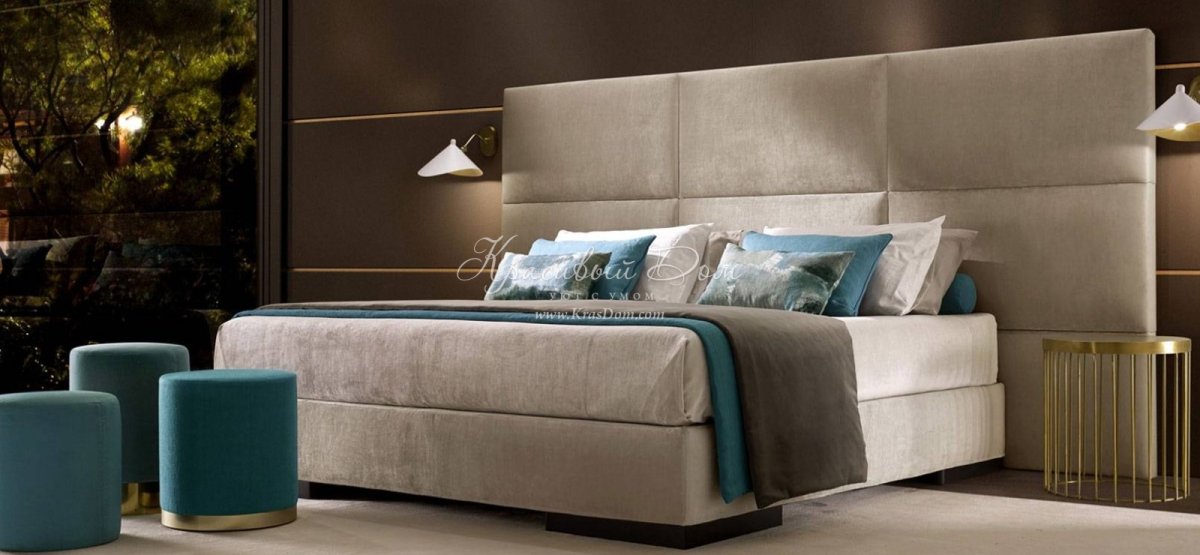 Кровать с твердым изголовьем