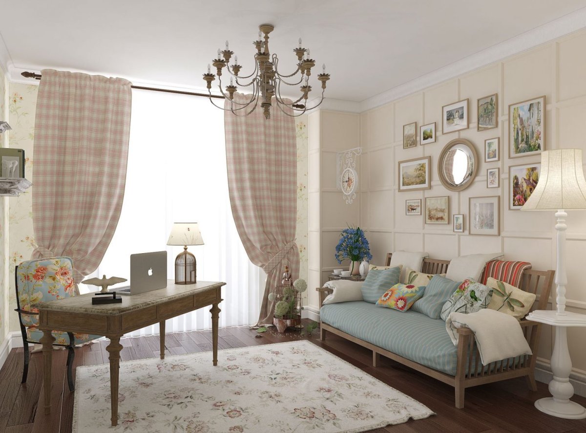 Спальня в стиле Прованс в лавандовых тонах