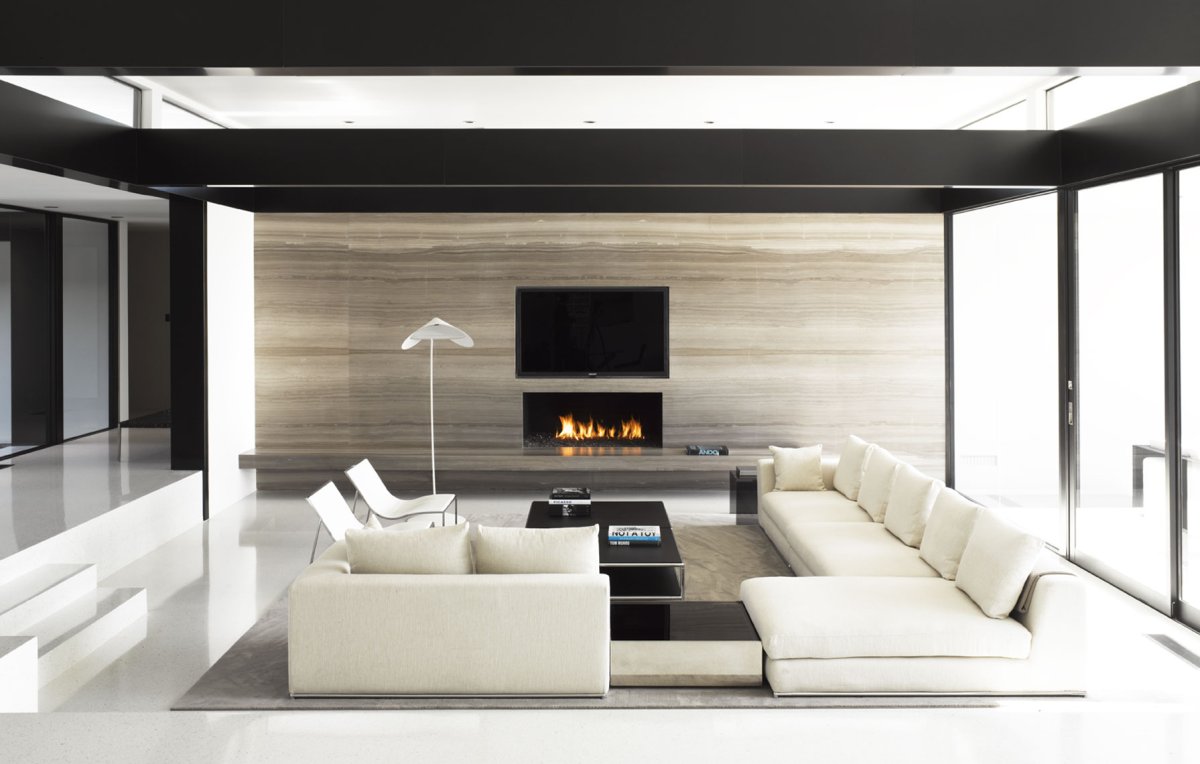 Большая гостиная в стиле Минимализм