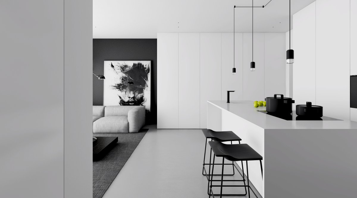 Интерьер чб