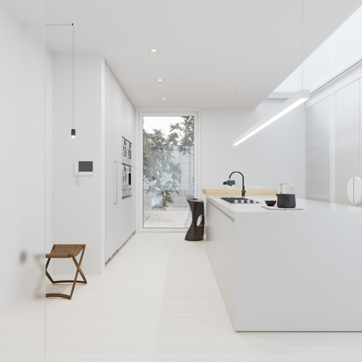 Белый минималистичный интерьер