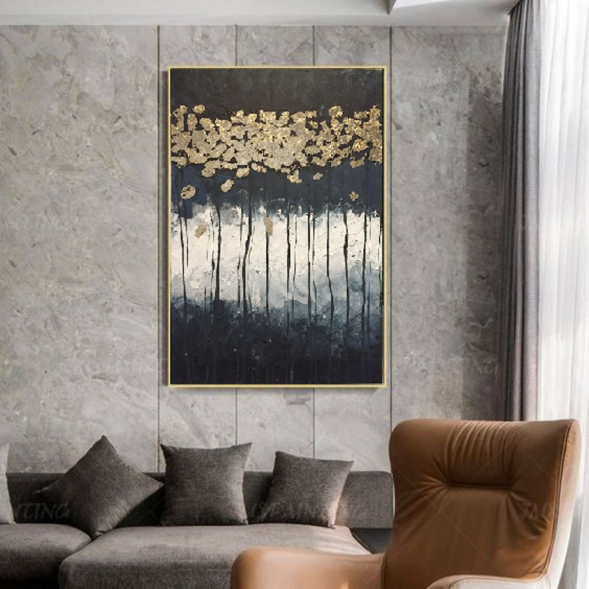 Интерьерная живопись с золотом