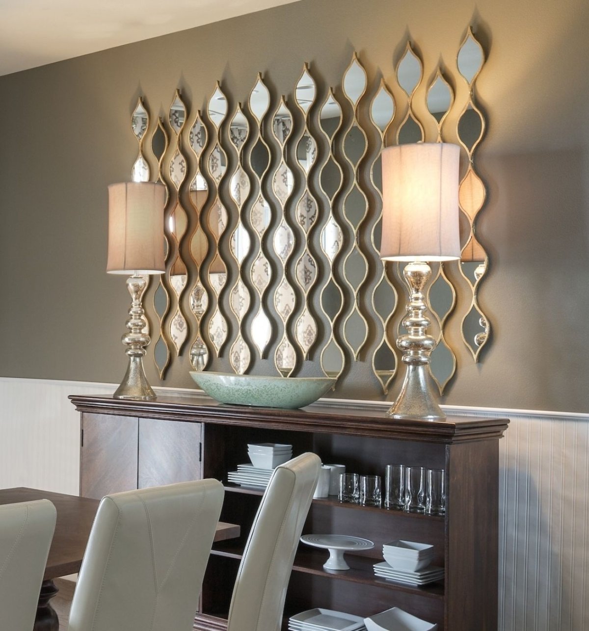 Зеркальное панно на стену