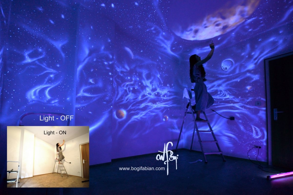 Неоновая краска для стен