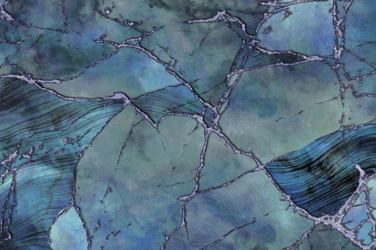 Синий мрамор в интерьере гостиной