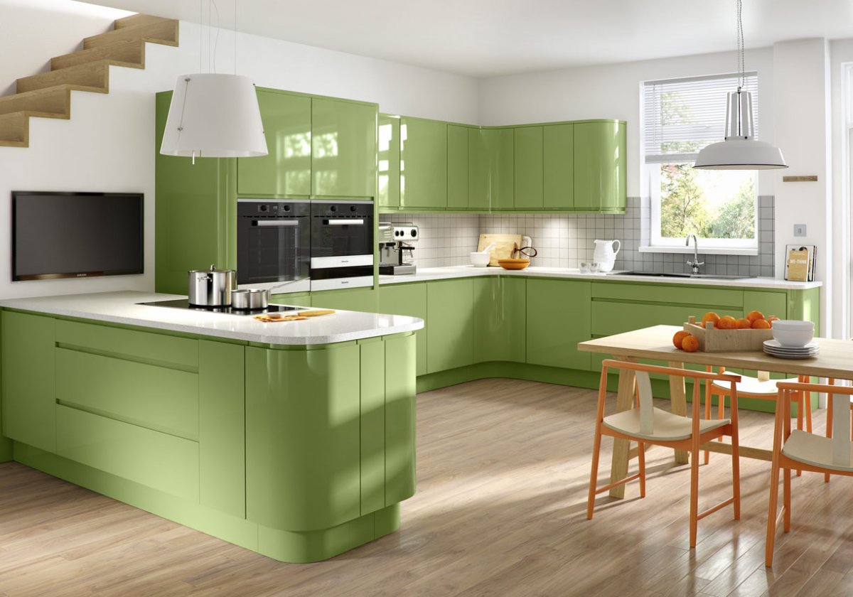Кухня Прованс зеленая Лорен