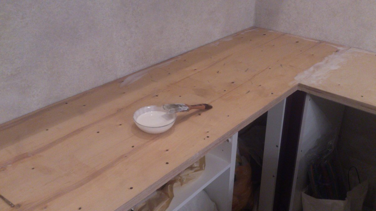 Крепление столешницы из фанеры