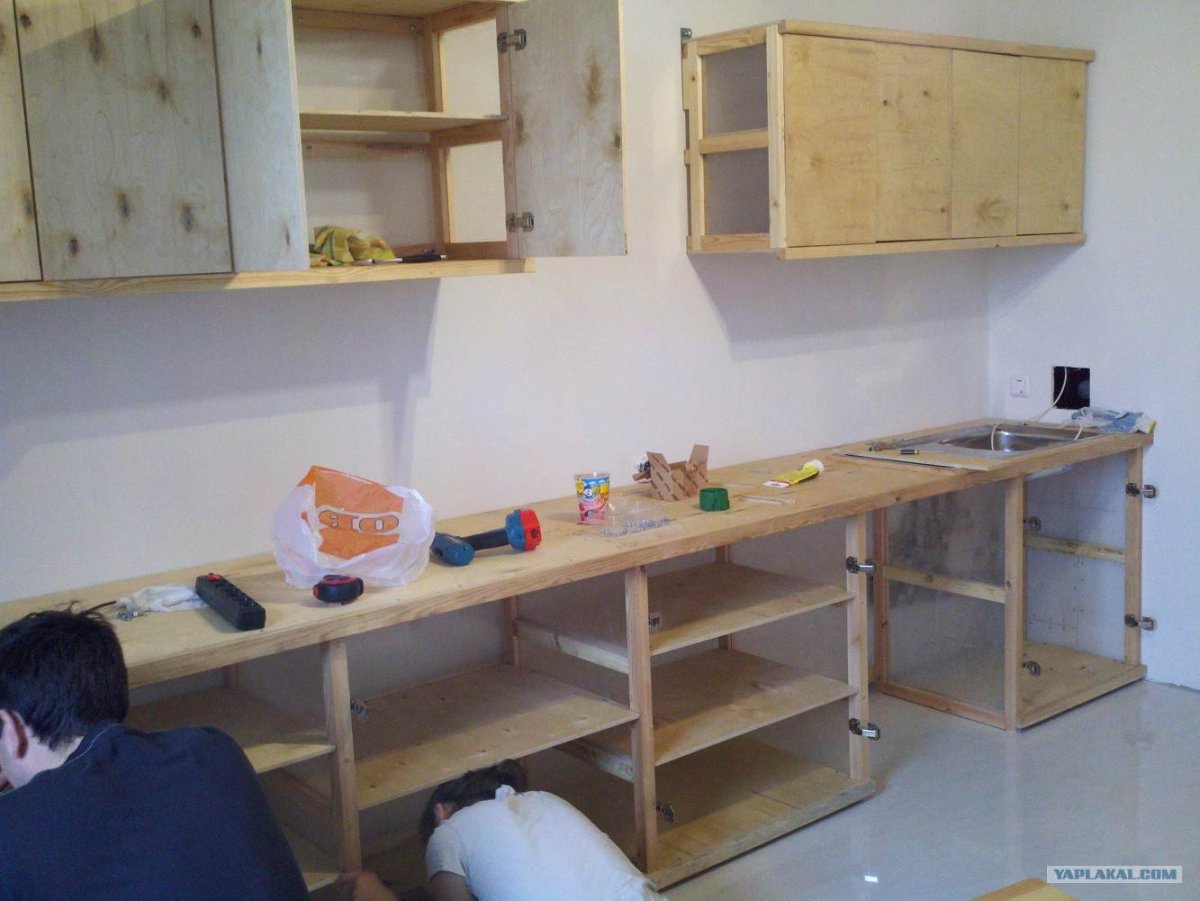 Столешница из дерева и фанеры