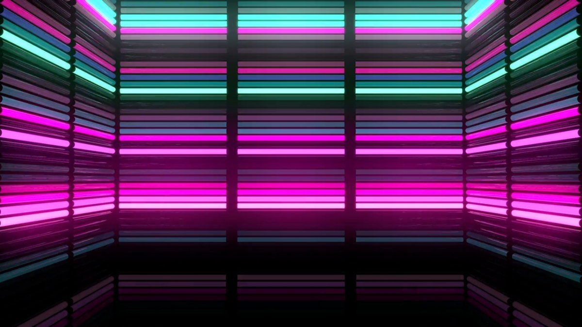 Коридор с неоновой подсветкой