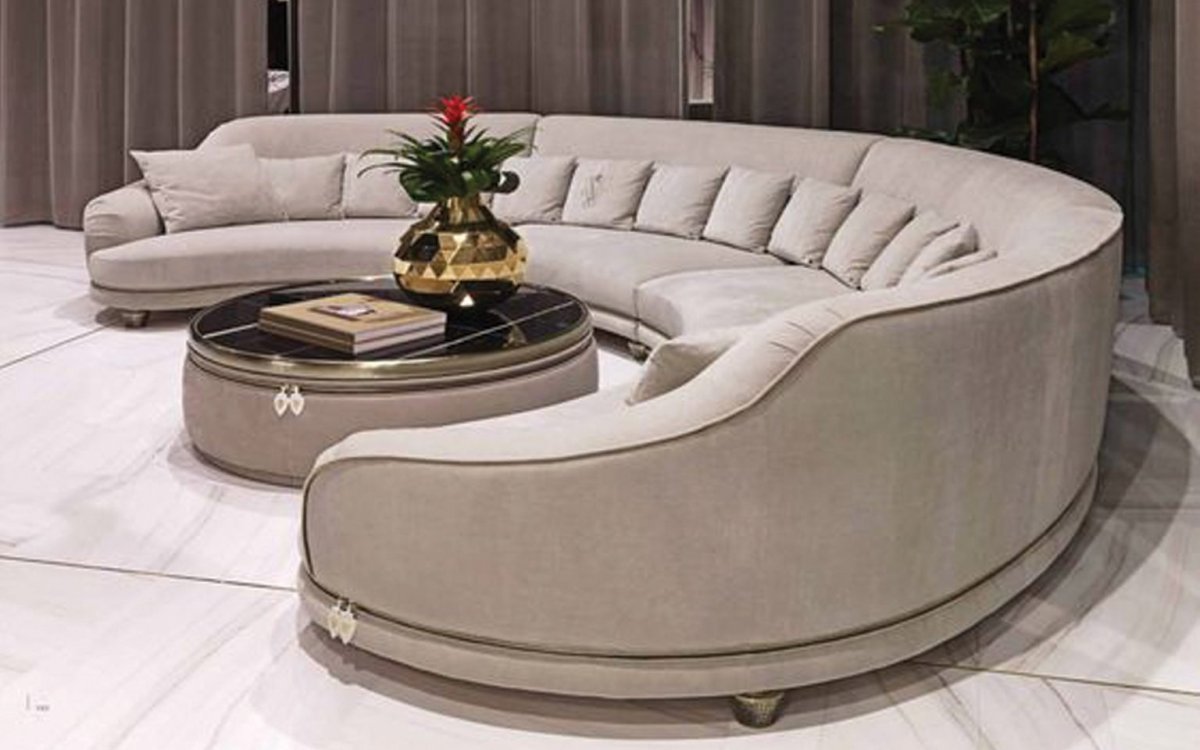 Круглый мягкий диван