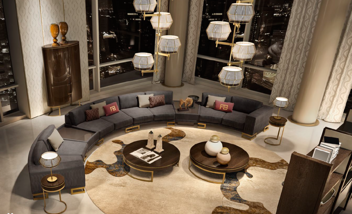 Круглый диван трансформер в гостиную